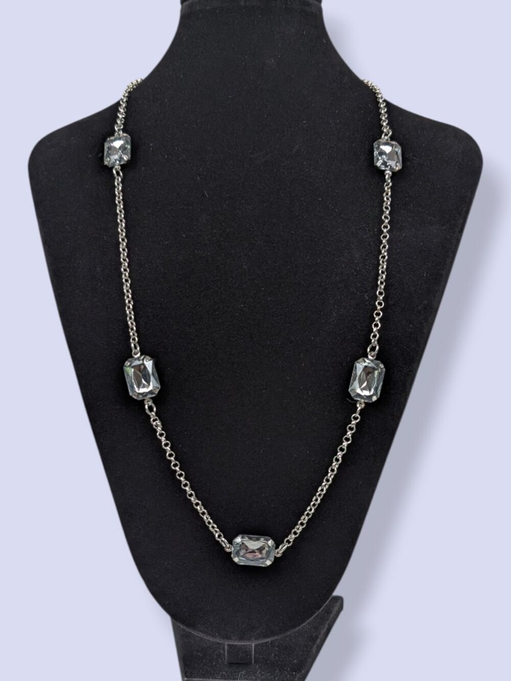 Vintage LBVYR Rhinestone Accent Necklace